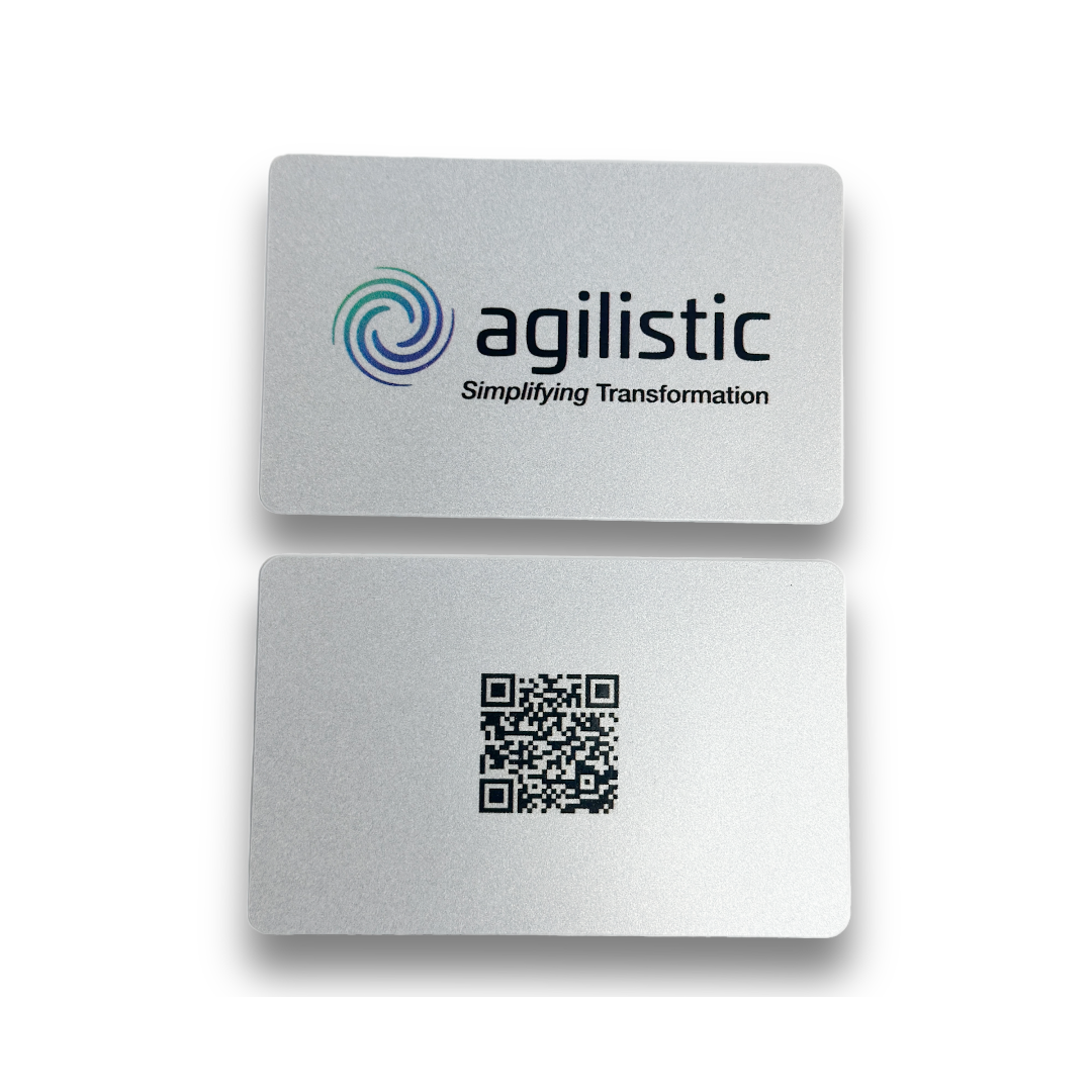 Silver PVC NFC Business Card