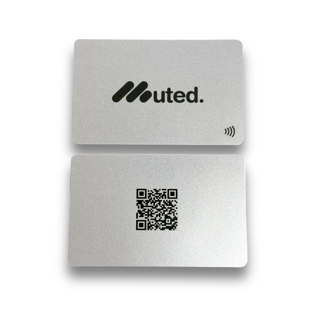 Silver PVC NFC Business Card
