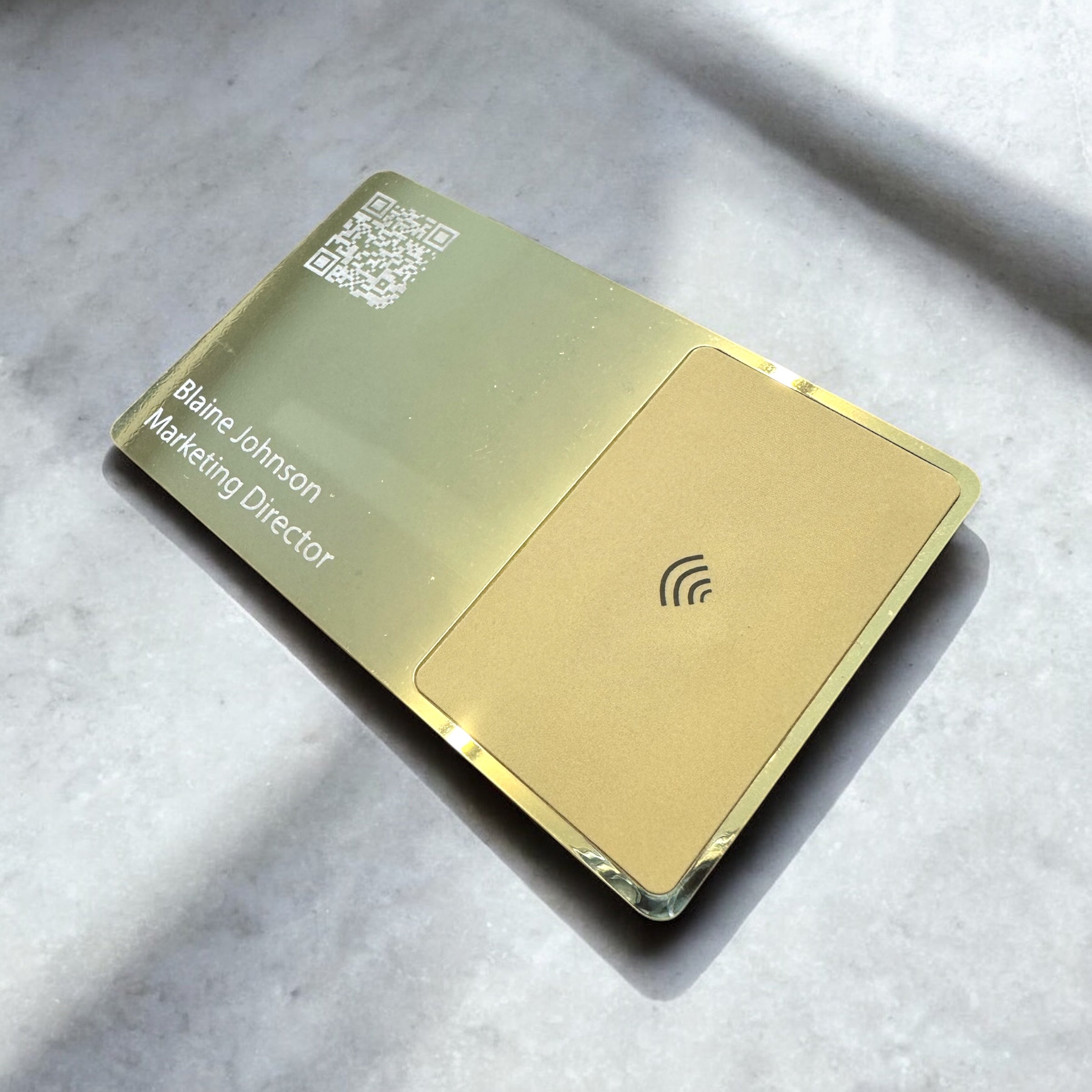 Mirror Gold NFC Business Card