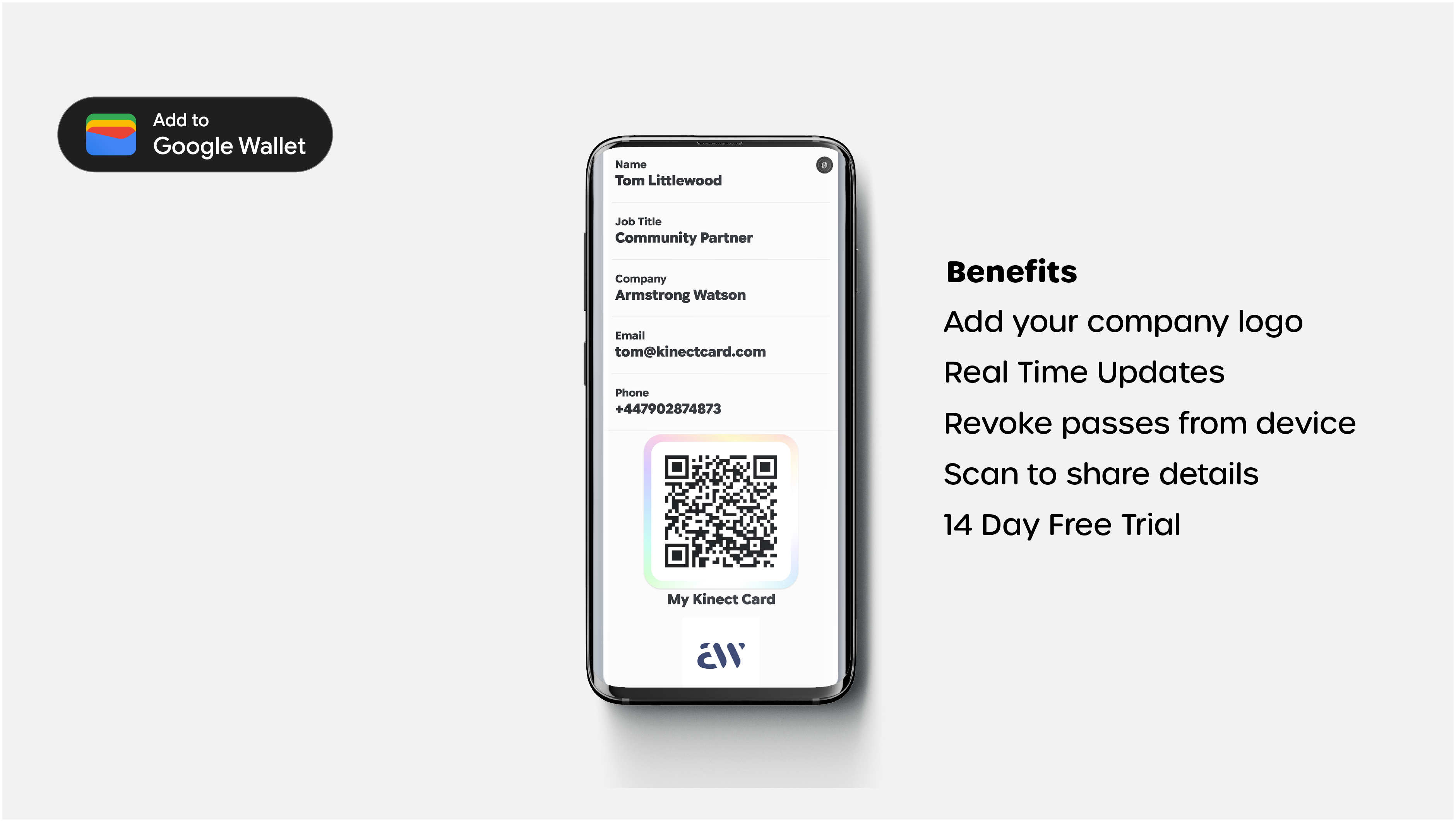 Kinect Digital business card on Android device using Google Wallet