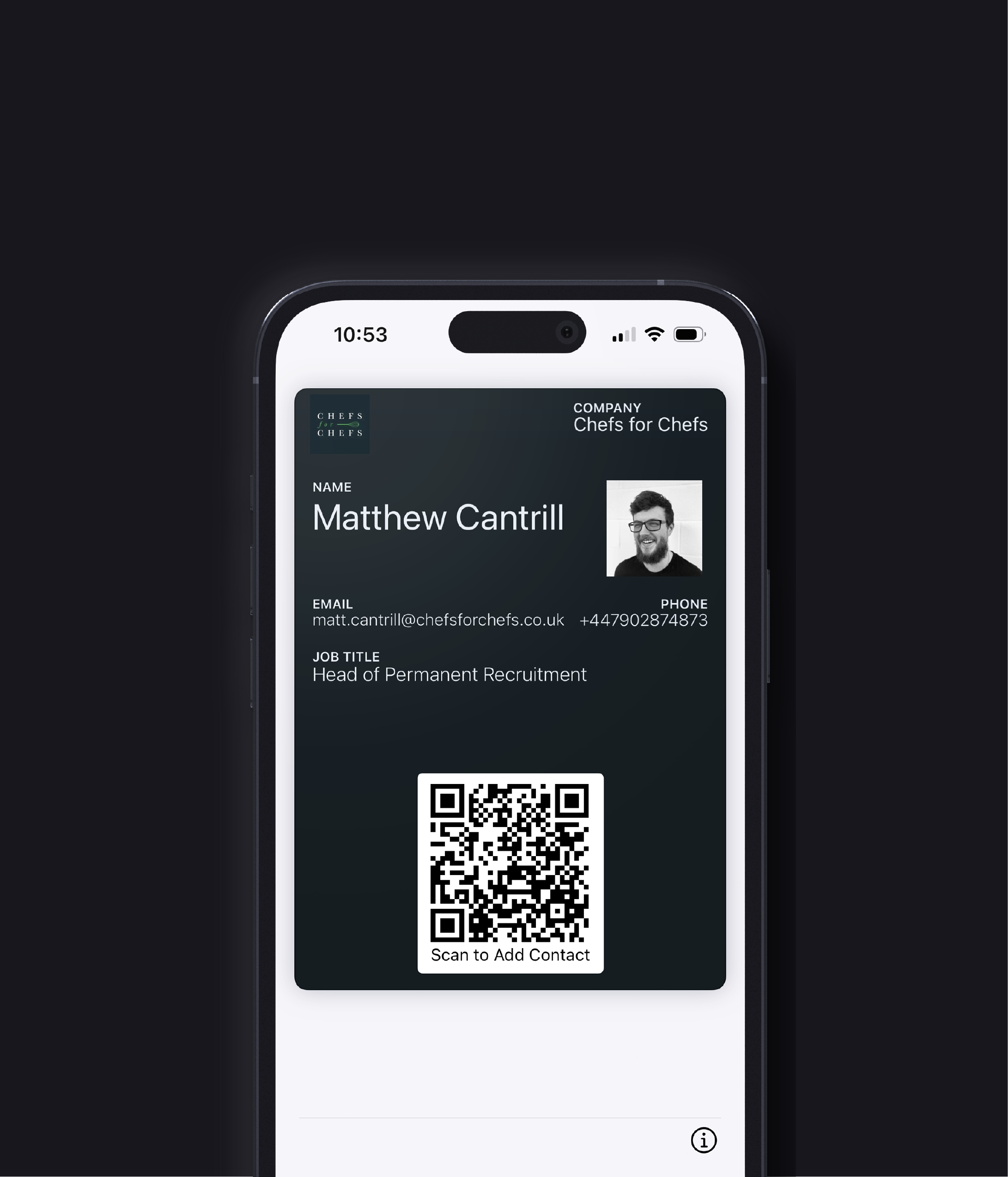 Digital Business Cards (via Apple & Google Wallet)