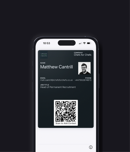 Digital Business Cards (via Apple & Google Wallet)