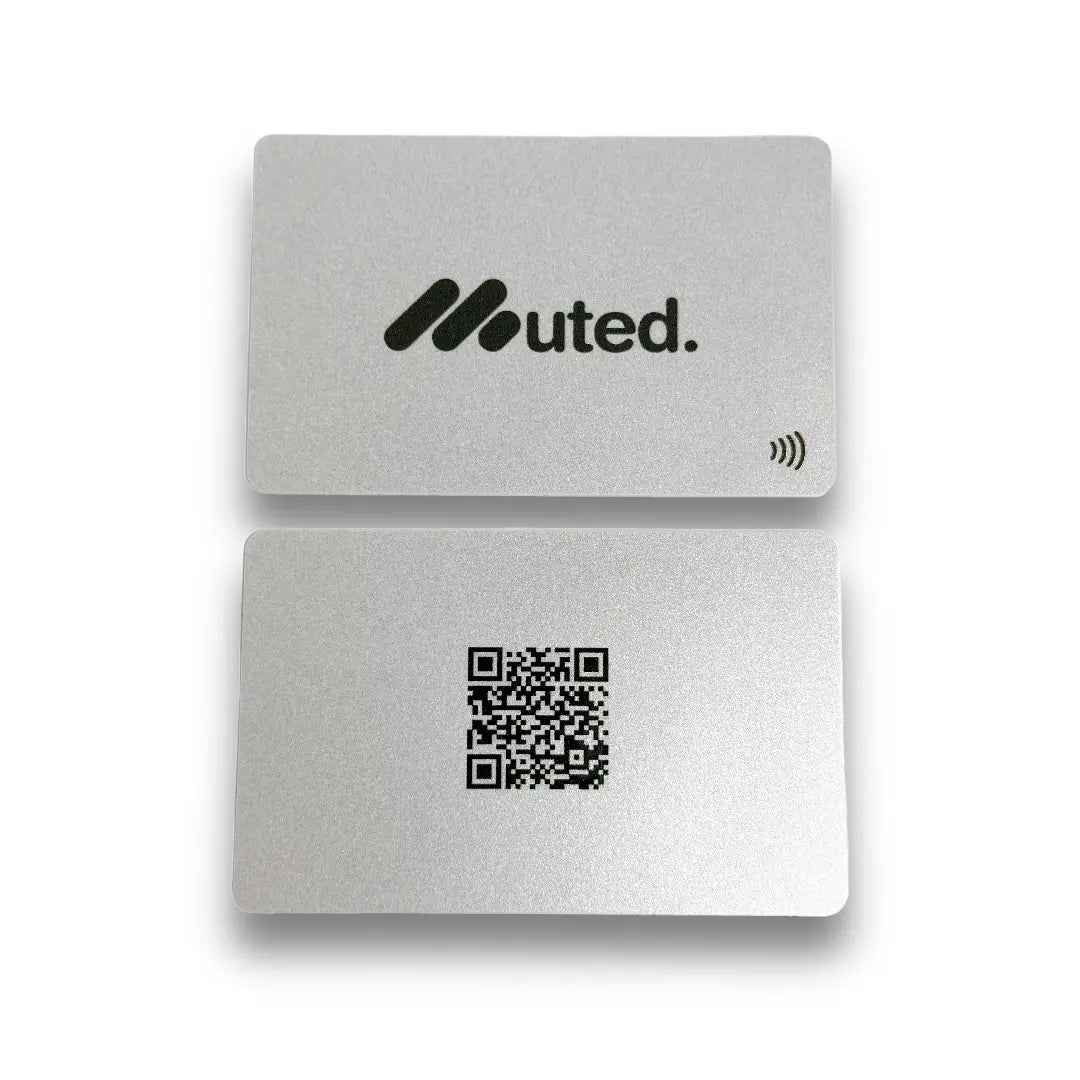 Silver PVC NFC Business Card