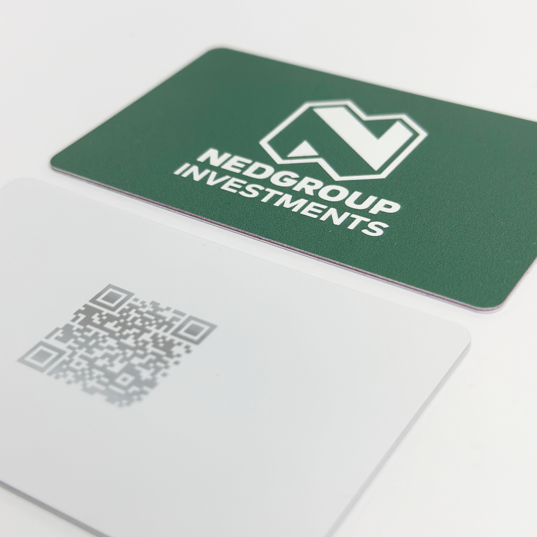 NFC Business Card | White Metal Hybrid