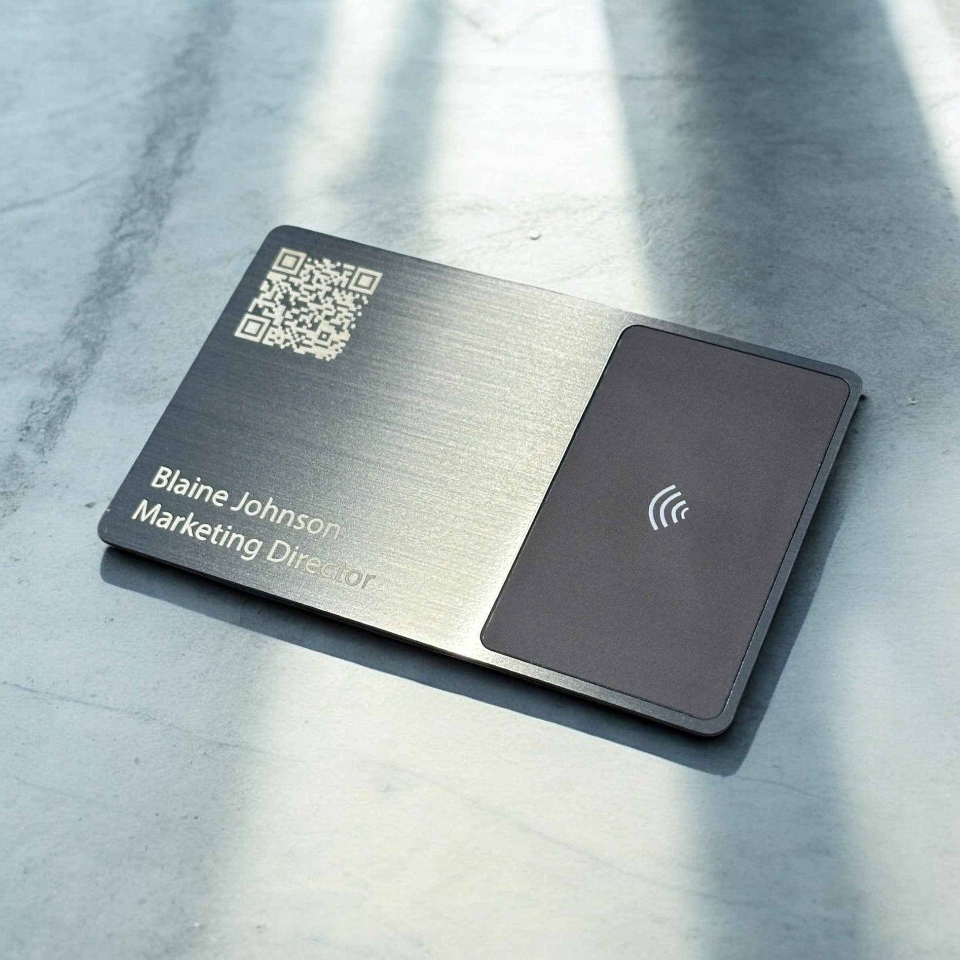 Gun Metal NFC Business Card