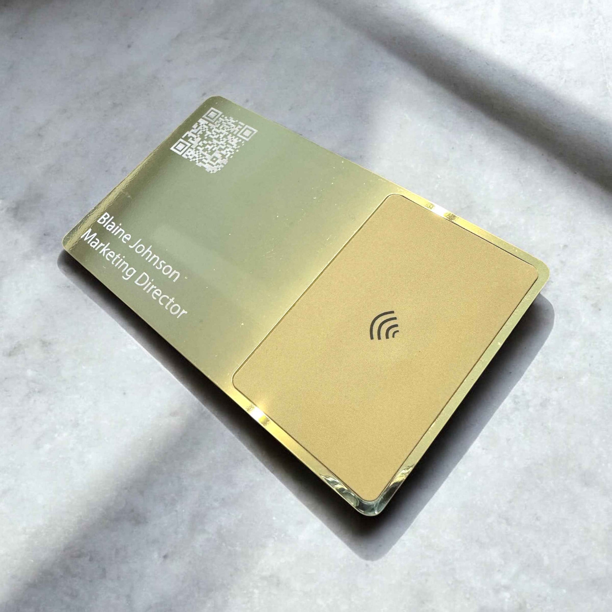 Mirror Gold NFC Business Card