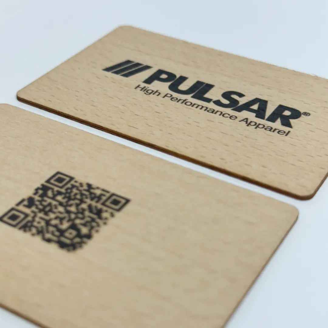 Beech Wood NFC Business Cards