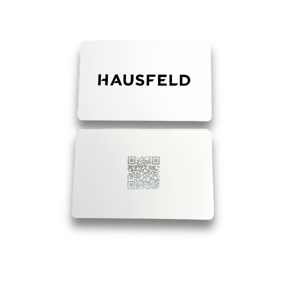 NFC Business Card | White Metal Hybrid